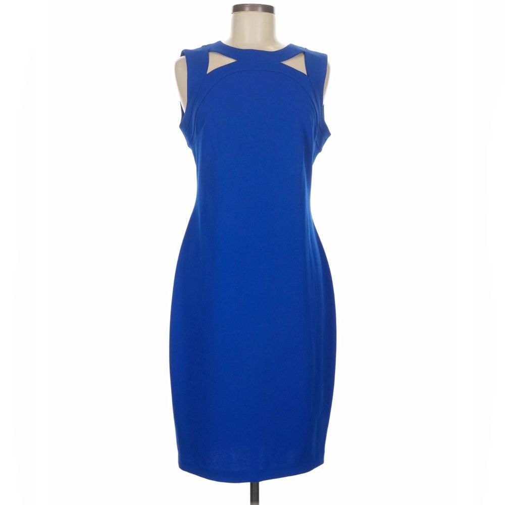Calvin Klein Royal Blue Cutout Midi Dress